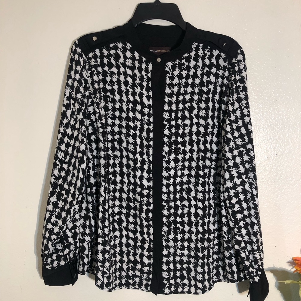 Black & White Patterned Blouse